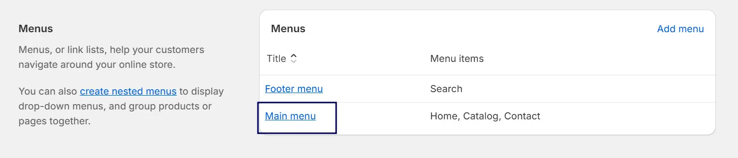 Choose Menu
